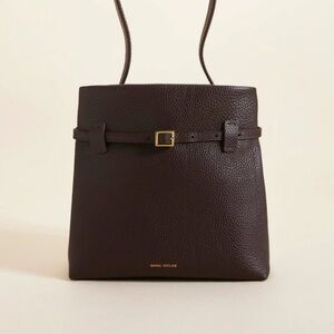 Manu Atelier Mini Tote du Jour Deep Brown